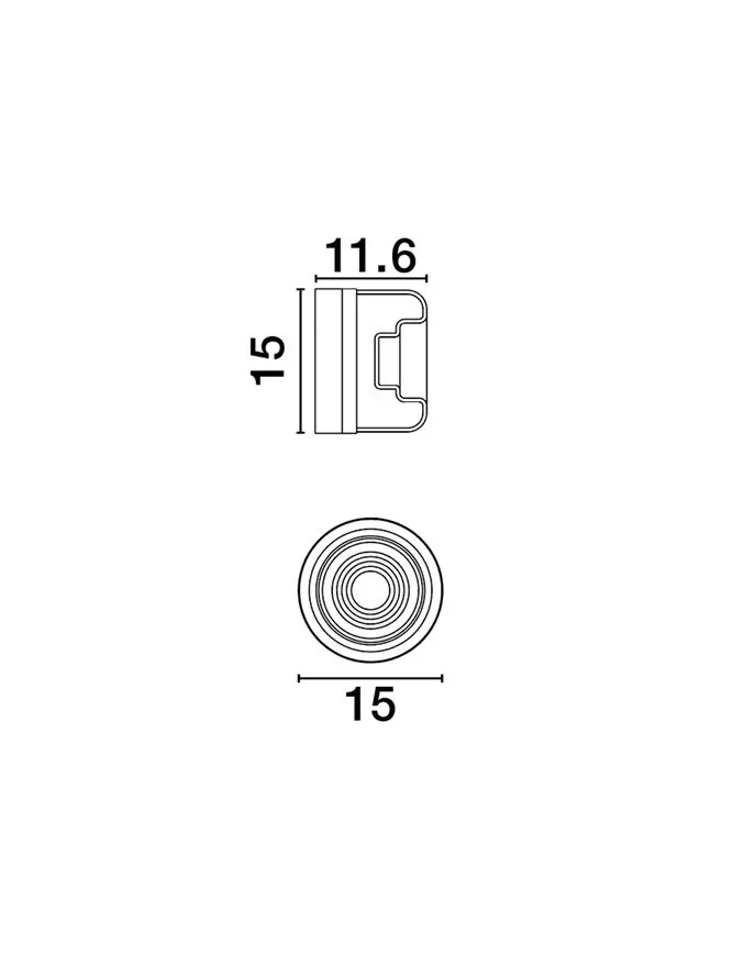 Aplică DORIS LED 6 W, 220-240 V, 354 lm, 3000K, IP20, aluminiu și acril 8