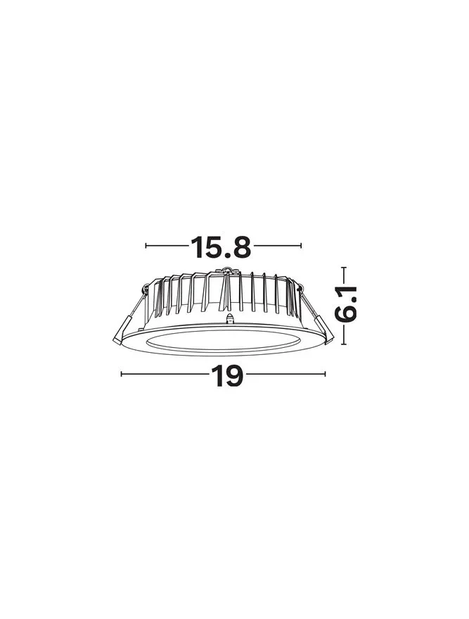 Spot Vessel LED 24 W, 220-240 V, 3019 lm, 5700K, IP54, CRI ≥80, aluminiu 4