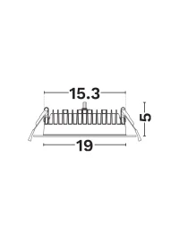 Spot Dine LED 25 W, 220-240 V, 2894 lm, 3000-4000-5000K, IP54, CRI ≥80, aluminiu 4