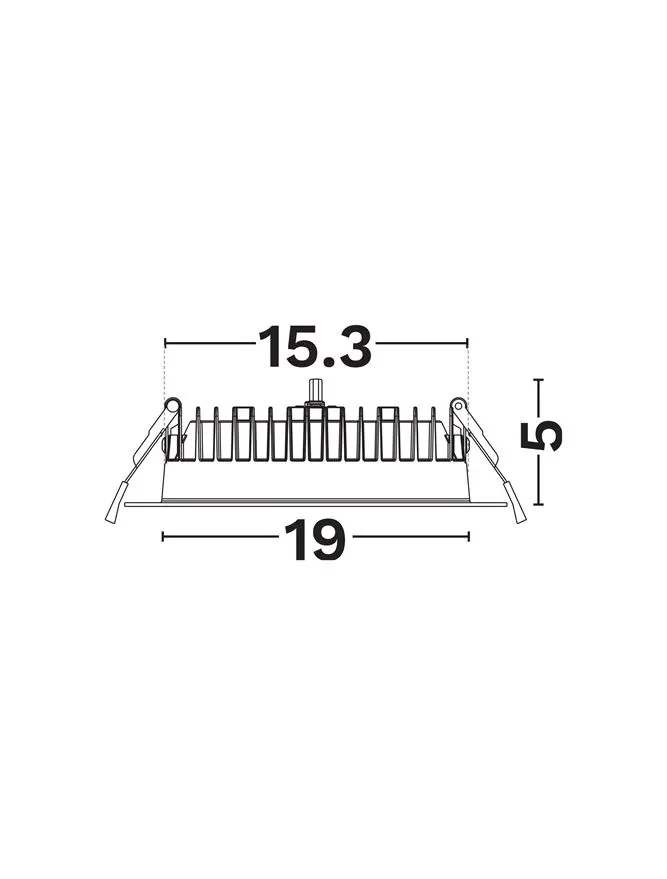 Spot Dine LED 25 W, 220-240 V, 2894 lm, 3000-4000-5000K, IP54, CRI ≥80, aluminiu 4
