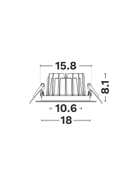 Spot Glim LED 35 W, 220-240 V, 3902 lm, 4000K, IP20, CRI ≥90, aluminiu 4