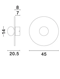 Aplică VRAHOS G9, 1x5 W, 100-240 V, IP20, beton și sticlă 7