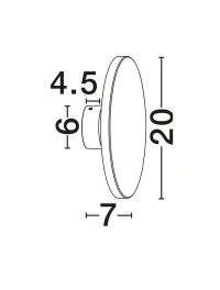 Aplică exterior CERLER LED 7 W, 220-240 V, 516 lm, 3000K, IP65, ciment 9