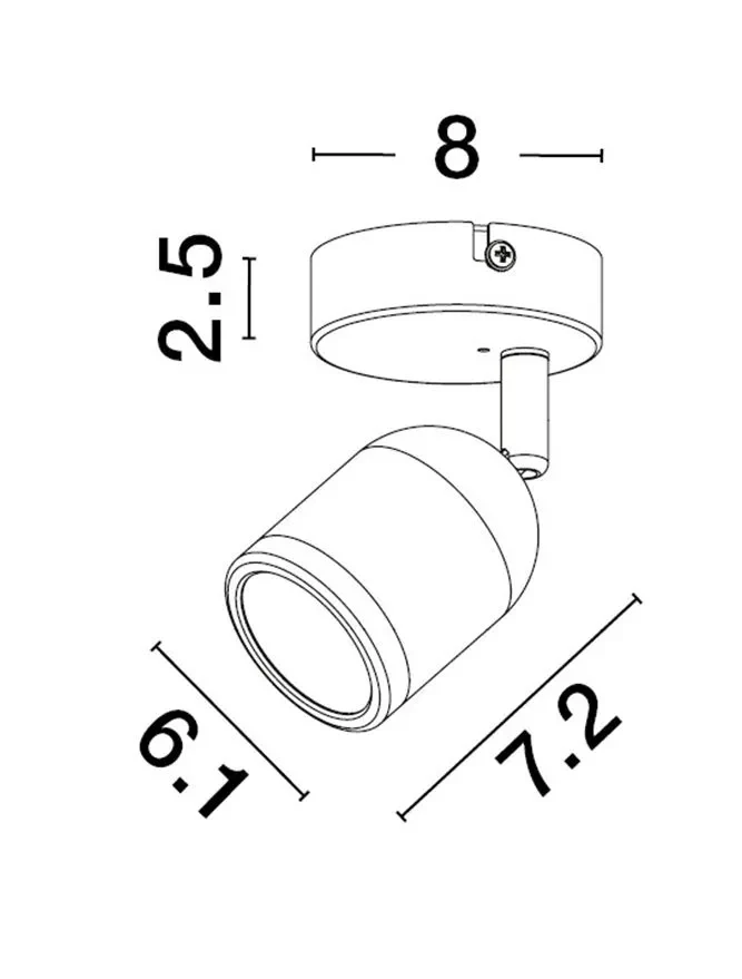 Miniproiector ORSON GU10, 1x10 W, 230 V, IP44, metal 3