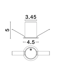 Spot UHO 3 W, 220-240 V, 214 lm, 3000K, IP20, UGR <17, CRI ≥90, aluminiu 2