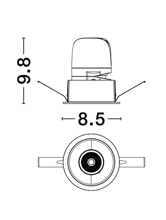 Spot HOMER LED 10 W, 220-240 V, 640 lm, 3000K, IP20, UGR <6, CRI ≥98, aluminiu 3