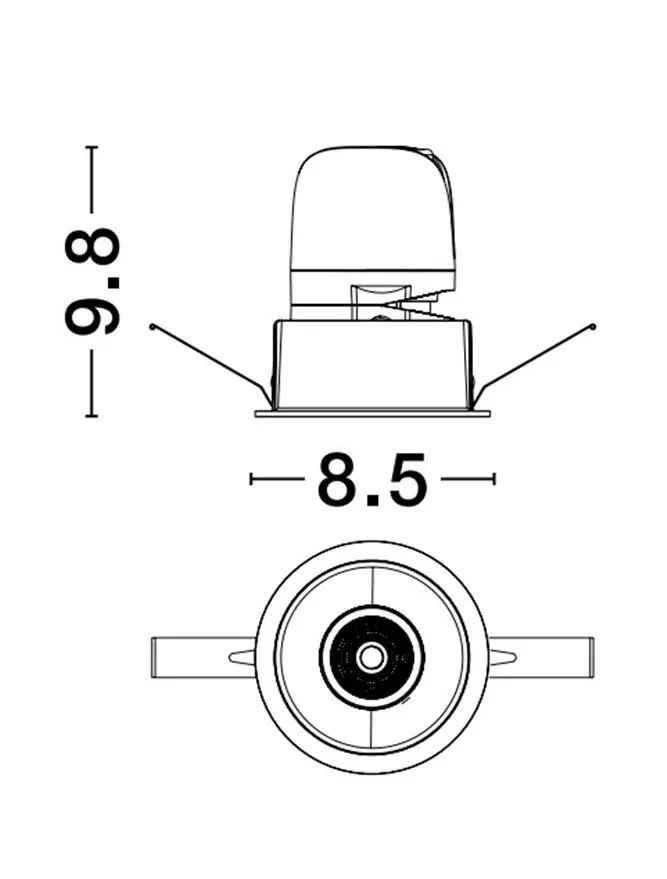 Spot HOMER LED 10 W, 220-240 V, 640 lm, 3000K, IP20, UGR <6, CRI ≥98, aluminiu 3