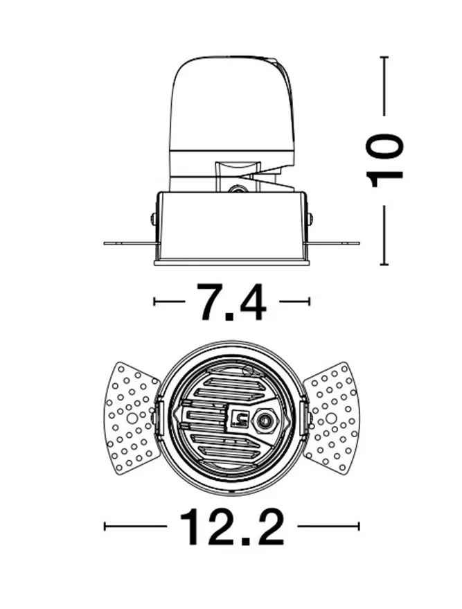 Spot HOMER LED 10 W, 220-240 V, 640 lm, 3000K, IP20, UGR <6, CRI ≥98, aluminiu 3