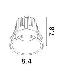 Spot LUELA LED 13 W, 220-240 V, 967 lm, 3000K, IP20, UGR <19, CRI ≥90 2