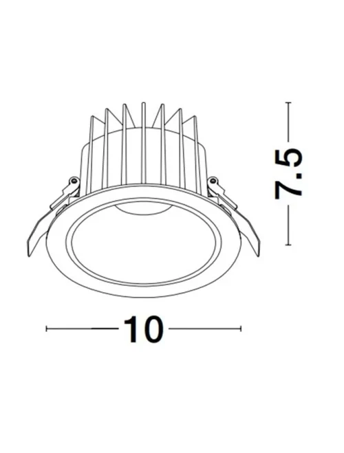 Spot BRADY LED 10 W, 220-240 V, 924 lm, 3000K, IP67, UGR <19, CRI ≥80, aluminiu