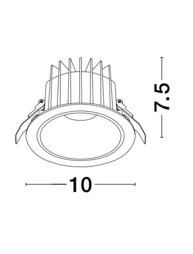 Spot BRADY LED 10 W, 220-240 V, 924 lm, 3000K, IP67, UGR <19, CRI ≥80, aluminiu 2