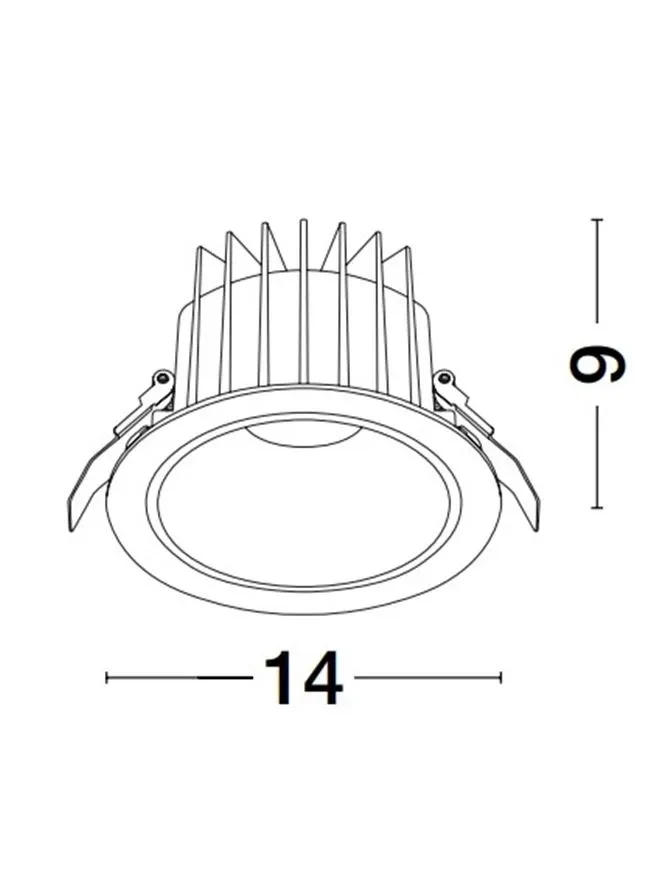 Spot BRADY 20 W, 220-240 V, 1847 lm, 3000K, IP67, UGR <19, CRI ≥80, aluminiu 2