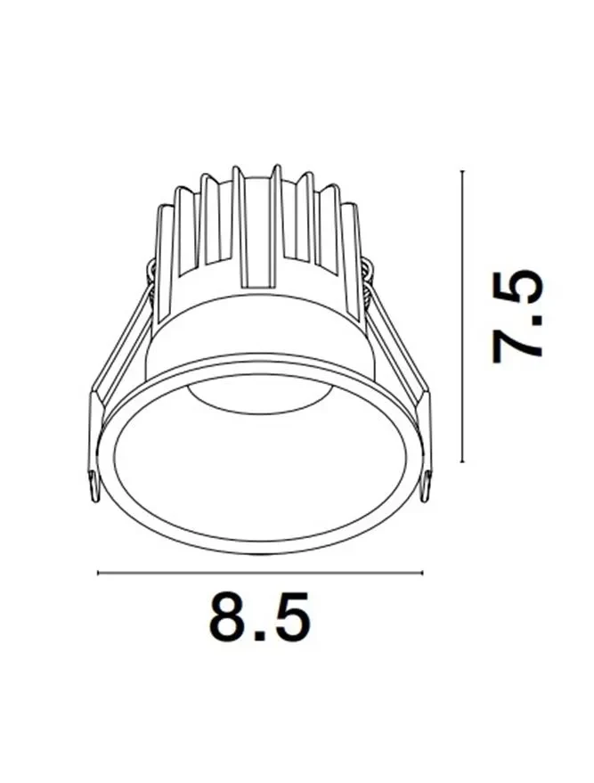 Spot LUELA LED 13 W, 220-240 V, 928 lm, 3000K, IP20, UGR <19, CRI ≥90, aluminiu 2