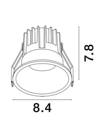 Spot LUELA LED 13 W, 220-240 V, 967 lm, 3000K, IP20, UGR <19, CRI ≥90 4