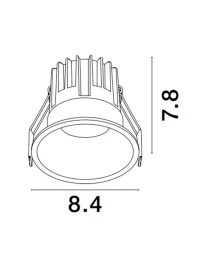 Spot LUELA LED 13 W, 220-240 V, 1172 lm, 2700K, IP20, UGR <19, CRI ≥90 2