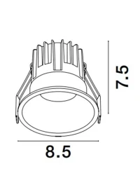 Spot LUELA LED 13 W, 220-240 V, 1253 lm, 4000K, IP20, UGR <19, CRI ≥90, aluminiu 3