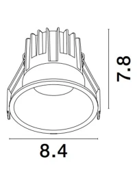 Spot LUELA LED 13 W, 220-240 V, 1059 lm, 4000K, IP20, UGR <19, CRI ≥90 3