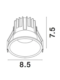 Spot LUELA LED 13 W, 220-240 V, 1138 lm, 2700K, IP20, UGR <19, CRI ≥90, aluminiu 3