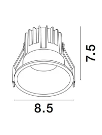 Spot LUELA LED 13 W, 220-240 V, 925 lm, 2700K, IP20, UGR <19, CRI ≥90, aluminiu 2