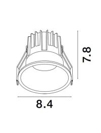 Spot LUELA LED 13 W, 220-240 V, 1172 lm, 2700K, IP20, UGR <19, CRI ≥90 3