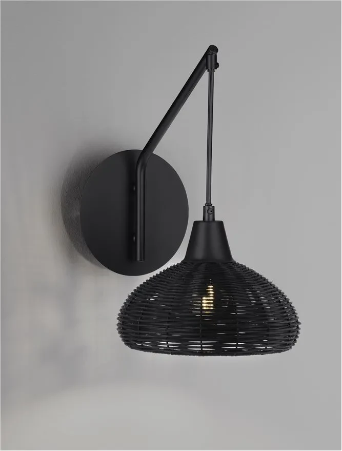 Aplică FADO E27, 1x12 W, 230 V, IP20, ratan 3