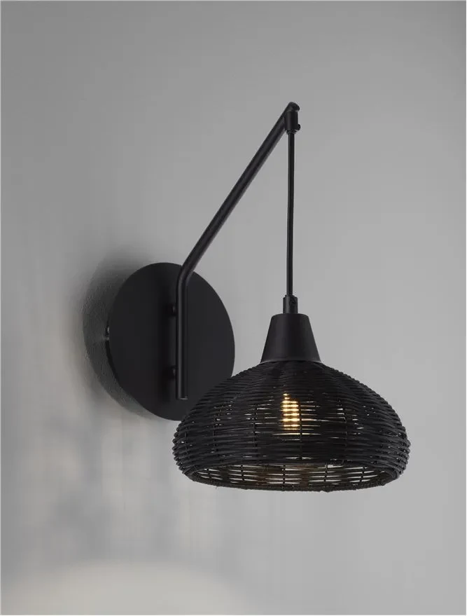 Aplică FADO E27, 1x12 W, 230 V, IP20, ratan 4