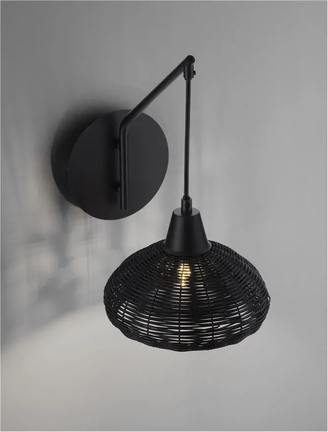 Aplică FADO E27, 1x12 W, 230 V, IP20, ratan 5