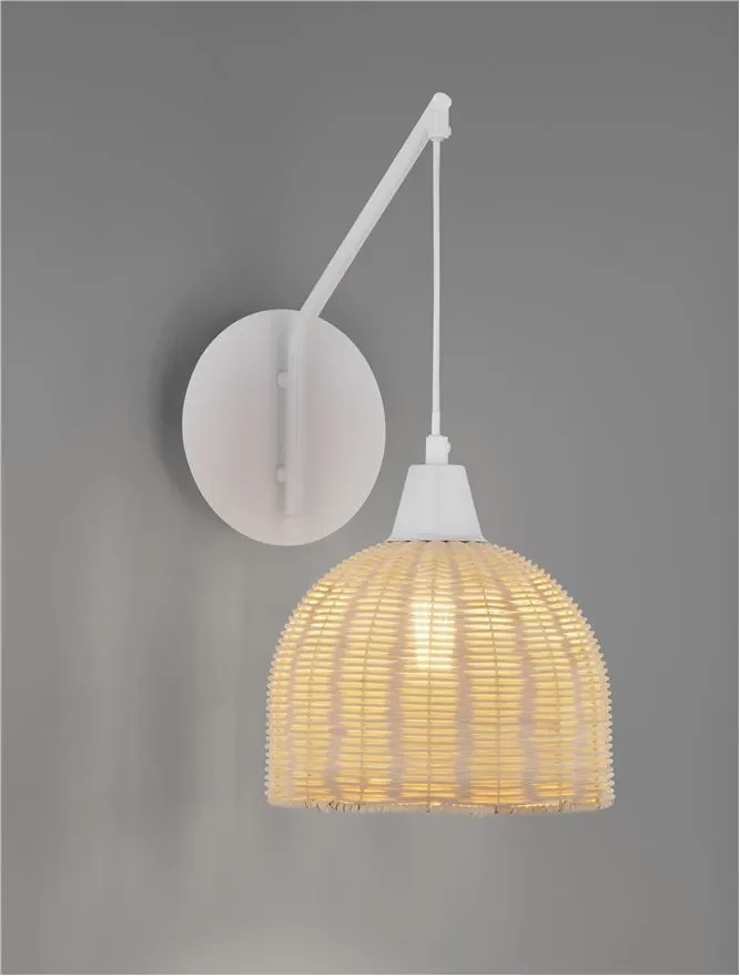 Aplică FADO E27, 1x12 W, 230 V, IP20, ratan 3