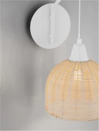Aplică FADO E27, 1x12 W, 230 V, IP20, ratan 6