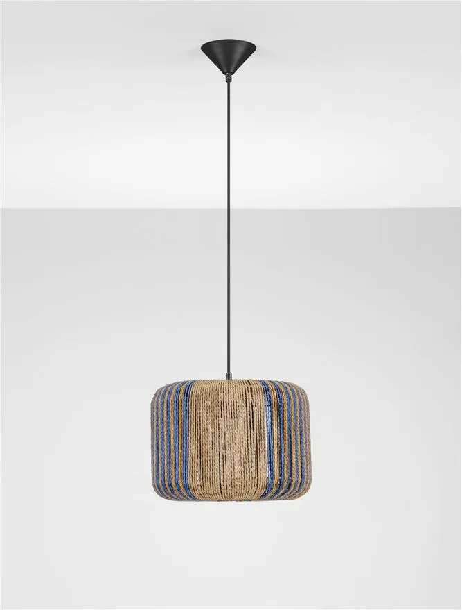 Suspensie ABBY E27, 1x12 W, 100-240 V, IP20, oțel și rope 3
