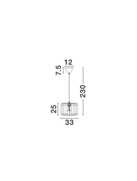 Suspensie ABBY E27, 1x12 W, 100-240 V, IP20, oțel și rope 6