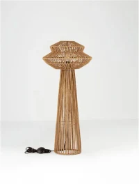 Lampadar NUA E27, 1x12 W, 100-240 V, IP20, textil, oțel și rope 3
