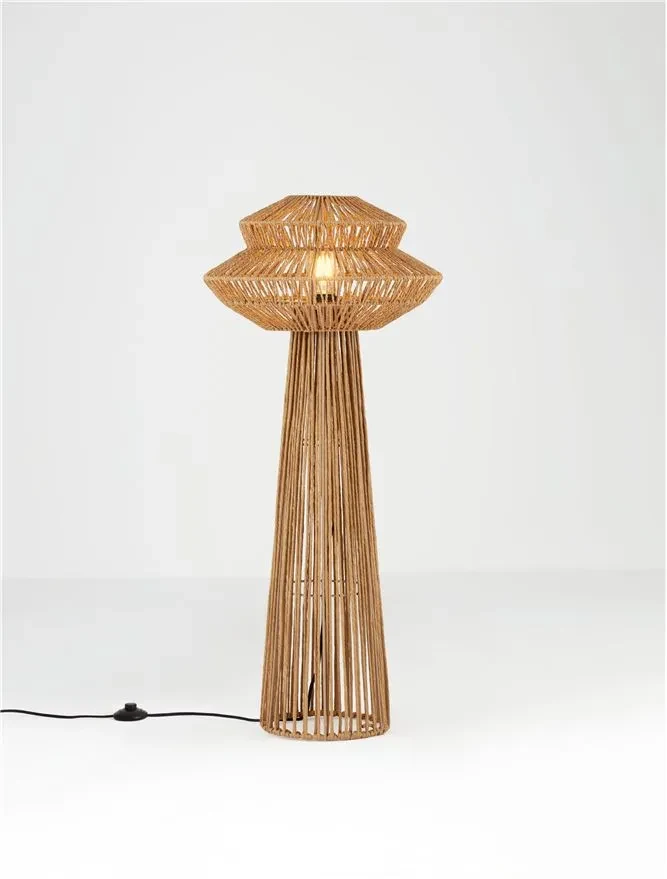 Lampadar NUA E27, 1x12 W, 100-240 V, IP20, textil, oțel și rope 4