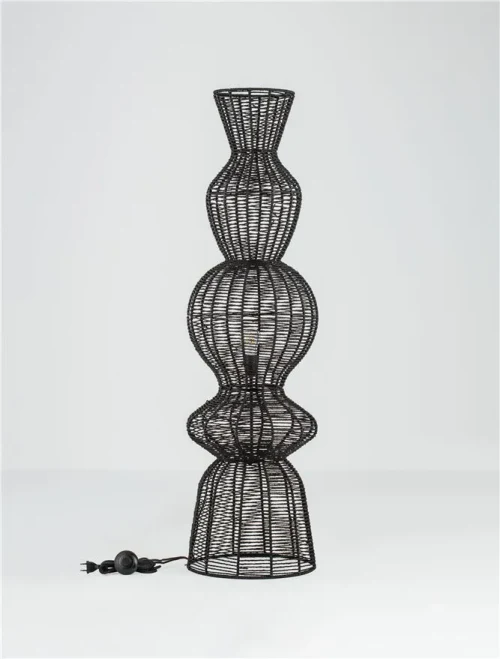 Lampadar BREENA E27, 1x12 W, 100-240 V, IP20, oțel și rope