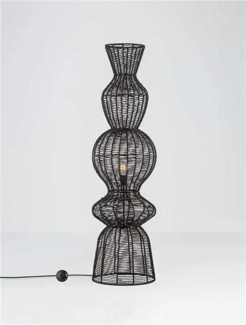 Lampadar BREENA E27, 1x12 W, 100-240 V, IP20, oțel și rope
