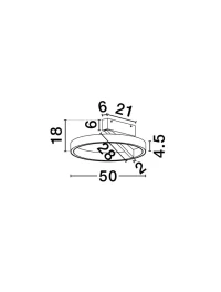 Plafonieră ADALIZ LED 47 W, 220-240 V, 2062 lm, 2700-4000K, IP20, dimmabil Triac prin DIP switch, lumină sus-jos, aluminiu, silicon și metal 7