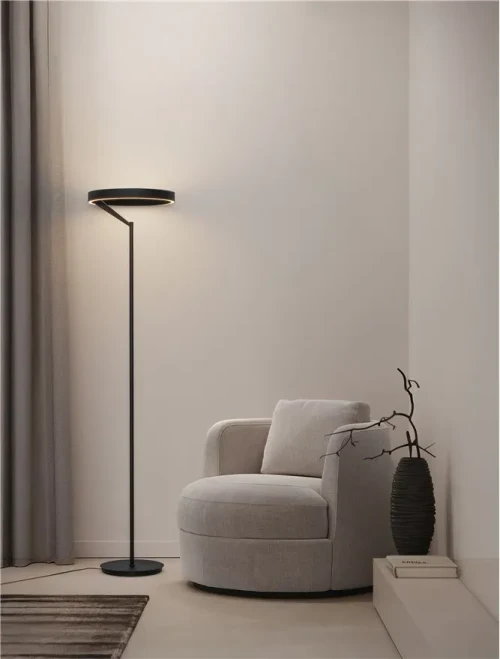 Lampadar ADALIZ LED 38 W, 220-240 V, 1623 lm, 3000K, IP20, dimmabil Triac prin DIP switch, lumină sus-jos, aluminiu, silicon și metal
