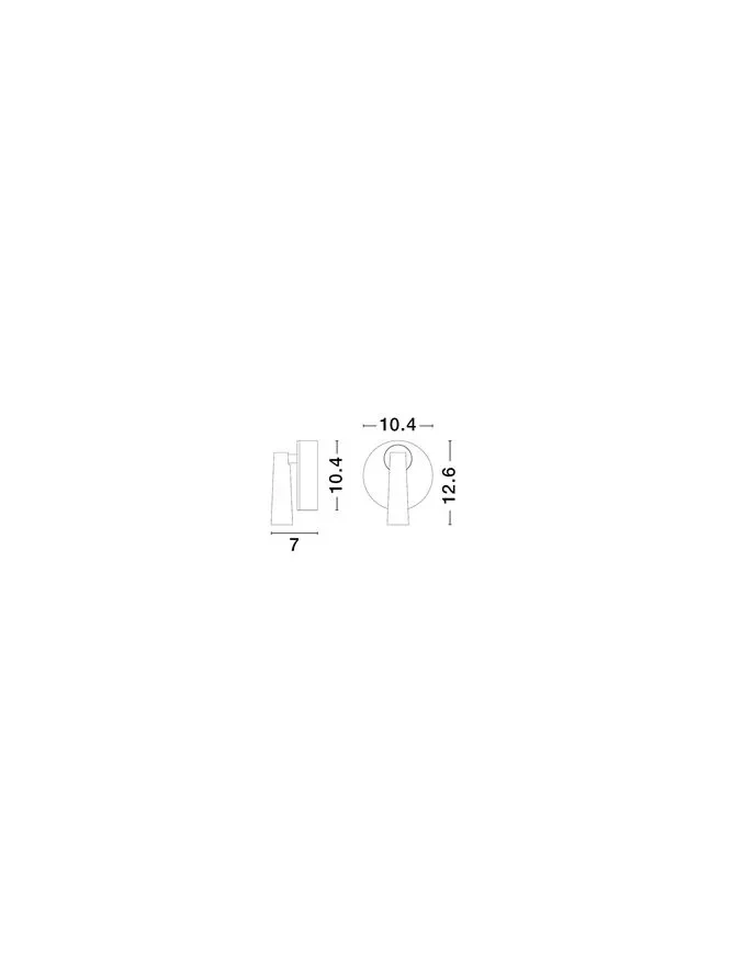 Aplică TICO LED 3 W, 220-240 V, 189 lm, 3000K, IP20, aluminiu 9