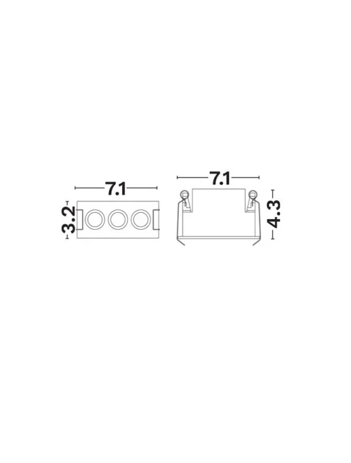 Spot Canon LED 6 W, 220-240 V, 310 lm, 3000K, IP20, UGR <12, CRI ≥90, aluminiu