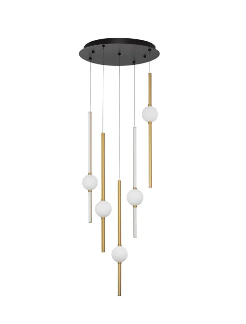 Suspensie ACROBAT LED 60 W, 230 V, 5589 lm, 3000K, IP20, aluminiu și sticlă