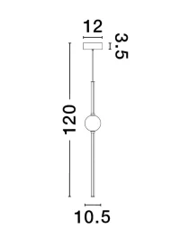 Suspensie ACROBAT LED 14 W, 230 V, 1131 lm, 3000K, IP20, aluminiu și sticlă 5
