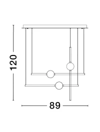 Suspensie ACROBAT LED 26 W, 230 V, 2542 lm, 3000K, IP20, aluminiu și sticlă 5