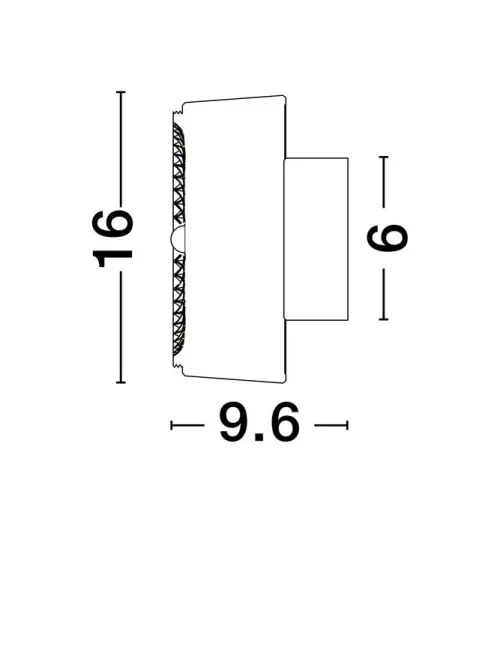 Aplice KEROS LED 6 W, 220-240 V, 466 lm, 3000K, IP20, aluminiu și acril