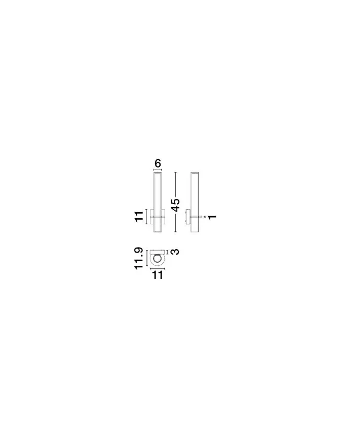 Aplică LUCA LED 15 W, 220-240 V, 1309 lm, 4000K, IP44, oțel și sticlă 8