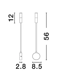 Aplică SONICA LED 6 W, 220-240 V, 453 lm, 3000K, IP44, aluminiu 8