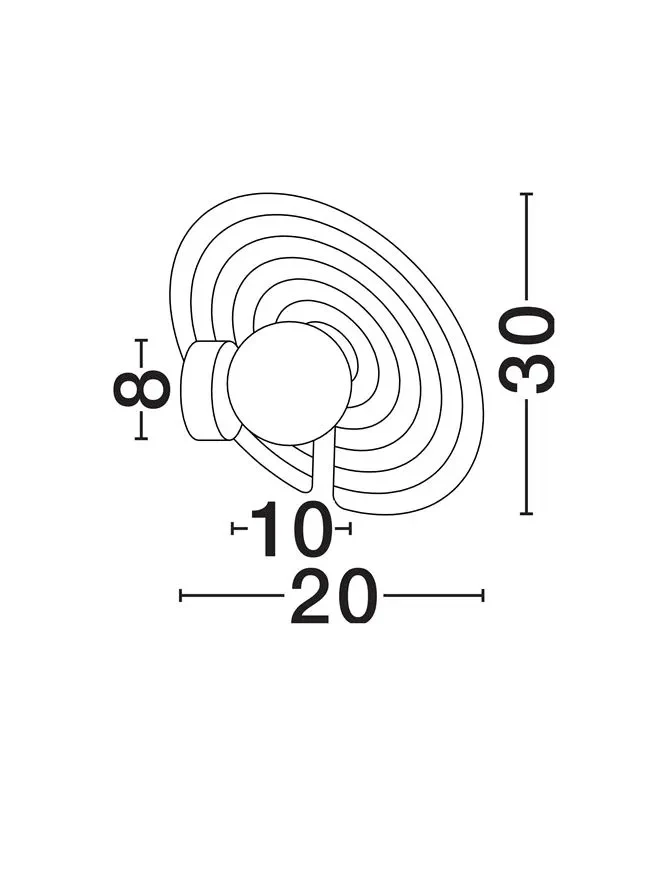 Aplice REFLET G9, 1x5 W, 100-240 V, IP20, acril și oțel 8