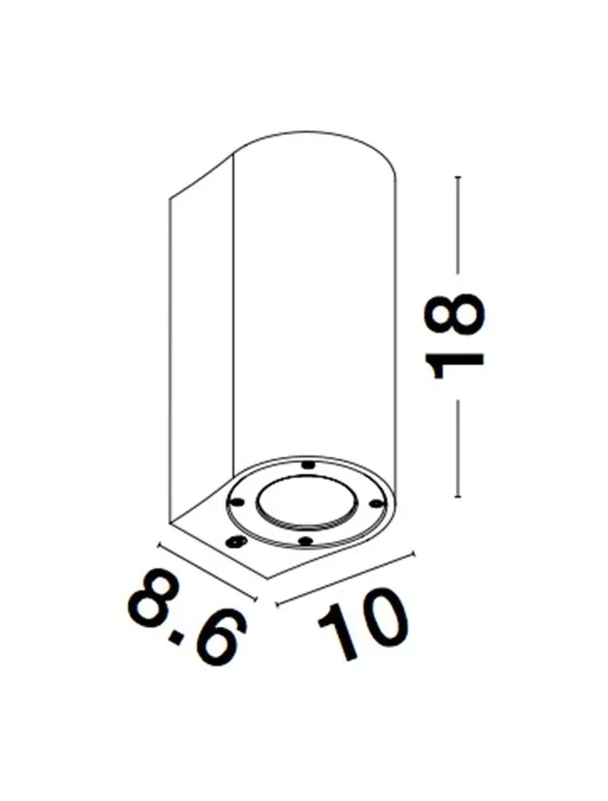 Aplică exterior LIDO GU10, 2x7 W, 100-240 V, IP65, beton și sticlă 8