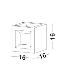 Aplică exterior CASTRO E27, 1x12 W, 100-240 V, IP65, acril și beton 7