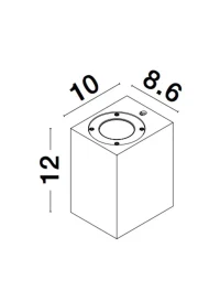 Aplică exterior FUENTO GU10, 1x7 W, 100-240 V, IP65, beton și sticlă 5
