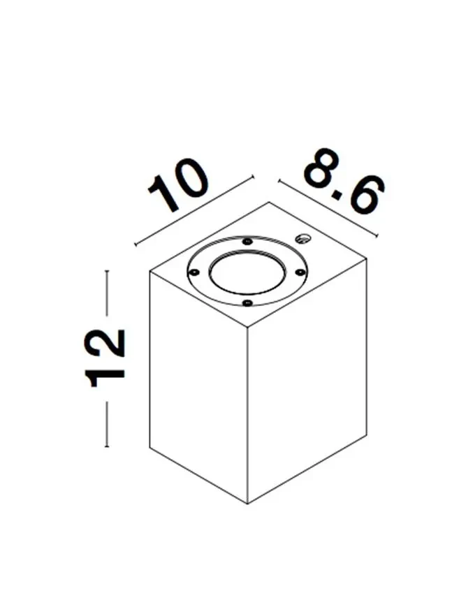 Aplică exterior FUENTO GU10, 1x7 W, 100-240 V, IP65, beton și sticlă 5